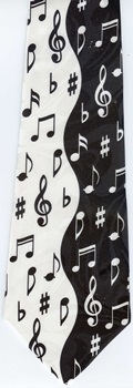 MUSIC NOTATION STAFFS TIE