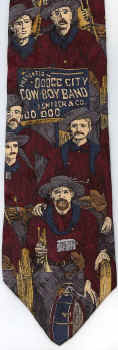 Silhoutetted Cowboys at Sunset Tie necktie horse equine western scene Bronco Horse Repeat Tie