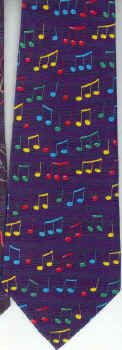MUSIC NOTATION STAFFS TIE