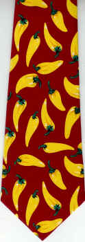 Yellow Chili Peppers Repeat Tie