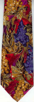 golden grape bunches leaf vine tie NECKTIES