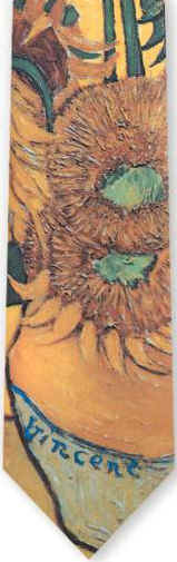 Van Gogh Sunflowers in a Vase Tie