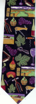 Wine Collage Tie