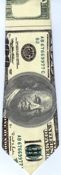 big hundred dollar bill currency tie necktie