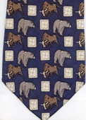 Financial Finance  bull and bear global stock market Tie Necktie