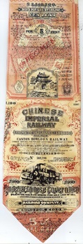 Chinese Imperial Railway Stock Certificate Financial Finance stock market Tie Necktie
