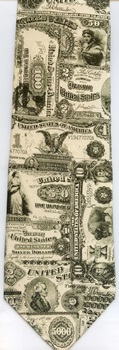 early us Bank notes currency tie necktie