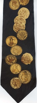 Coins gold ingot currency tie necktie