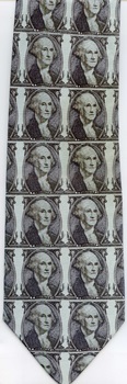 Washington hundred dollar bill currency tie necktie