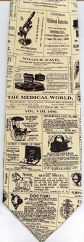 Medicine Doctor Physician Medical ads advertizement newspaper Necktie Tie