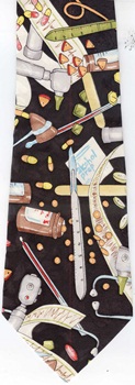 Medicine Doctor Physician Medical Necktie Tie