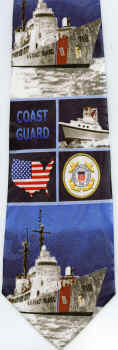 American military armed forces Flag Coast Guard War Tie necktie