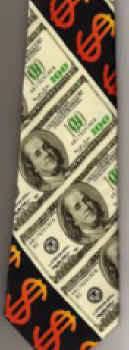 hundred dollar bill currency tie necktie