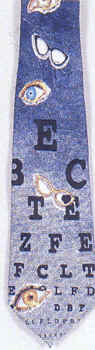 Physician Medical optometrist eye chart Necktie Tie