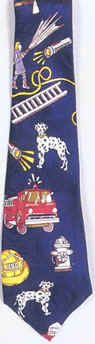 Dalmation firefighter fire hydrant fire truck Tie necktie
