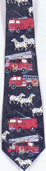 Dalmation firefighter fire hydrant fire truck Tie necktie
