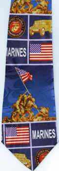 American History Flag Historical USMC Marine Corps War Tie necktie