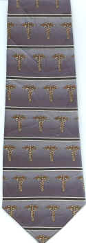 Medical Medicine Doctor Caduceus Necktie Tie