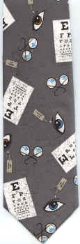 Physician Medical optometrist eye chart Necktie Tie