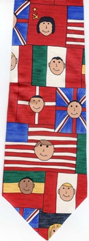 Children Of The World Flag Faces Save the Children tie Necktie