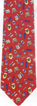 Save the Children tie Children's Art Gallery easel paint Necktie