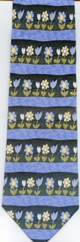Tulip Flower Rows Save the Children tie Necktie