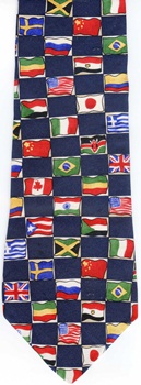 Children and World Flags Save the Children tie Necktie