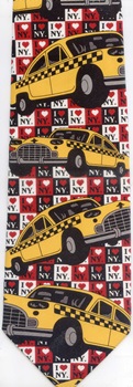 yellow checker taxicabs transportation Tie necktie