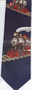 railroad Coke coca cola train Tie necktie