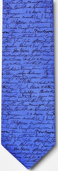 XL extra long US Presidential Signatures American History Tie necktie