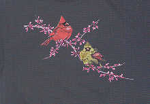 backyard songbirds cardinal t-shirt tshirt tee shirt
