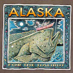 Ray Troll Alaska for the Halibut fish humor t-shirt