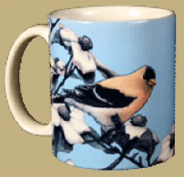 Gold Finch Ceramic Mug
