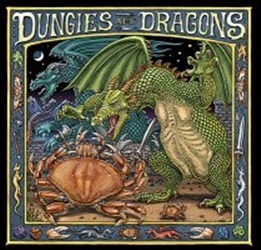 Ray Troll Dungies And Dragons crab and dragon scene t-shirt