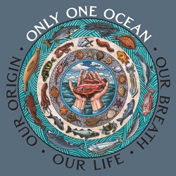 One Ocean Ray Troll Alaska salmon fish humor t-shirt