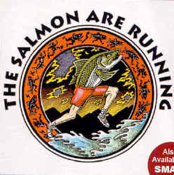 Ray Troll salmon are running track suited fish with human legs fish humor Salmon Are Running t-shirt