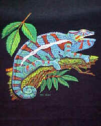 Panther Chameleon lizard t-shirt tshirt tee shirt