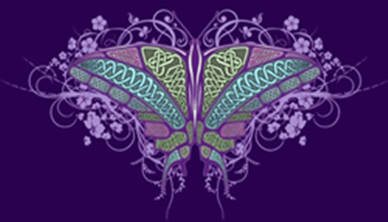 celtic stylized butterfly lepidoptera  species on a t-shirt
