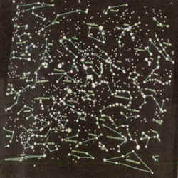 Heavenly Bodies Constellations Astronomy stars with glow in the dark ink cotton  t-shirt
