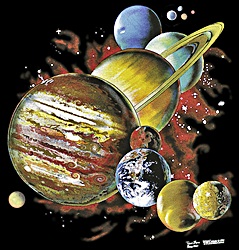 Planets, solar system, galaxy Astronomy t-shirt