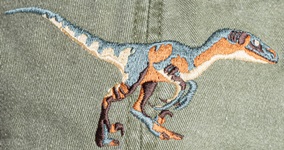 Velociraptor Hat dinosaur Dino Embroidered Cap