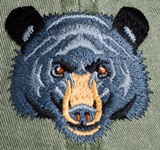 Black Bear head Hat ball hat embroidered cap adjustible trucker
