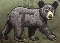 Black Bear Cub Hat ball hat embroidered cap adjustible trucker