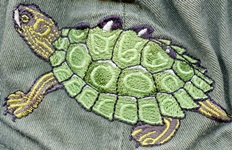 Black Knobbed Sawback Turtle Hat Embroidered Cap