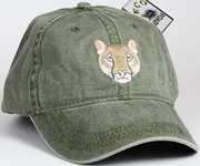 Cougar - Mountain Lion Head Hat ball hat embroidered cap adjustible trucker