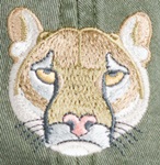 Cougar - Mountain Lion Head Hat ball hat embroidered cap adjustible trucker