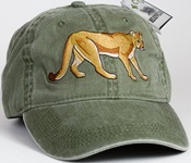 Cougar Puma Mountain Lion Standing Hat ball hat embroidered cap adjustible trucker
