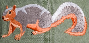 Fox Squirrel Hat ball hat embroidered cap adjustible trucker