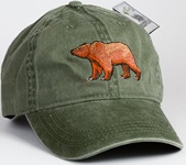 Grizzly Bear Hat ball hat embroidered cap adjustible trucker