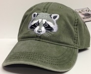 Raccoon  Hat ball hat embroidered cap adjustible trucker